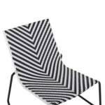 ΜΕΤΑΛΛΙΚΗ ΚΑΡΕΚΛΑ PONY HM6082 ΜΑΥΡΟ & ΑΣΠΡΟ ΣΥΝΘ.RATTAN 66x68x75Υεκ. - Image 7