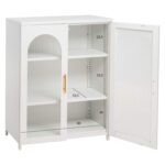 ΜΕΤΑΛΛΙΚΟ ΝΤΟΥΛΑΠΙ ΒΙΤΡΙΝΑ CARIL HM9571.02 ΛΕΥΚΟ 80x37-40x102Yεκ. - Image 3