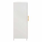 ΜΕΤΑΛΛΙΚΟ ΝΤΟΥΛΑΠΙ ΒΙΤΡΙΝΑ CARIL HM9571.02 ΛΕΥΚΟ 80x37-40x102Yεκ. - Image 5