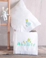Σετ Βρεφικά σεντόνια κούνιας με κέντημα Miffy Σιέλ Rythmos