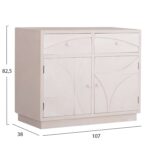 ΜΠΟΥΦΕΣ ΣΕΙΡΑ SANTORINI HM18046 MDF ΣΕ ΥΠΟΛΕΥΚΟ ΧΡΩΜΑ-2 ΣΥΡΤΑΡΙΑ & 2 ΠΟΡΤΕΣ 107x38x82,5Υεκ. - Image 2