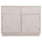 ΜΠΟΥΦΕΣ ΣΕΙΡΑ SANTORINI HM18046 MDF ΣΕ ΥΠΟΛΕΥΚΟ ΧΡΩΜΑ-2 ΣΥΡΤΑΡΙΑ & 2 ΠΟΡΤΕΣ 107x38x82,5Υεκ. - Image 3