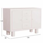 ΜΠΟΥΦΕΣ ΣΕΙΡΑ SANTORINI HM18048 MDF ΣΕ ΥΠΟΛΕΥΚΟ ΧΡΩΜΑ-3 ΣΥΡΤΑΡΙΑ & 2 ΠΟΡΤΕΣ 120x38x80Υεκ. - Image 2
