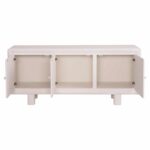ΜΠΟΥΦΕΣ ΣΕΙΡΑ SANTORINI HM18068 MDF ΣΕ ΥΠΟΛΕΥΚΟ ΧΡΩΜΑ-3 ΠΟΡΤΕΣ 140x38x64Υεκ. - Image 3