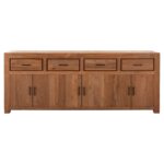 ΜΠΟΥΦΕΣ GRAYSON HM9802 ΑΝΑΚΥΚΛΩΜΕΝΟ ΞΥΛΟ TEAK ΣΕ ΦΥΣΙΚΟ 220x50x90Υεκ. - Image 3