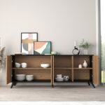 ΜΠΟΥΦΕΣ ΜΕΛΑΜΙΝΗΣ KRUDEN HM9446.11 ΜΑΥΡΟ-ΦΥΣΙΚΟ 180x40x78.6Υεκ. - Image 5