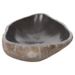 ΝΙΠΤΗΡΑΣ STONE SINK ΛΑΞΕΥΜΕΝΗ ΠΕΤΡΑ ΓΚΡΙ ΑΠΟΧΡΩΣΗ HM4193 55x44x16Υ εκ. - Image 4