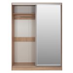 ΝΤΟΥΛΑΠΑ 2ΦΥΛΛΗ 180X60X210Υεκ. ΣΥΡΟΜΕΝΗ ΜΕ ΚΑΘΡΕΠΤΗ SONAMA OAK HM2437 - Image 3