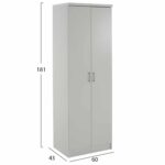 ΝΤΟΥΛΑΠΑ 2ΦΥΛΛΗ BAILEY ΜΕ ΤΡΙΑ ΡΑΦΙΑ HM337.05 ΜΕΛΑΜΙΝΗ ΛΕΥΚΗ 60Χ43Χ181Υεκ. - Image 2
