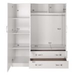 ΝΤΟΥΛΑΠΑ 3ΦΥΛΛΗ CARLY HM384.05 ΜΕ ΔΥΟ ΣΥΡΤΑΡΙΑ ΛΕΥΚΗ 150X55Χ180Υεκ. - Image 4