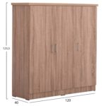 ΝΤΟΥΛΑΠΑ 3ΦΥΛΛΗ ΜΕ ΡΑΦΙΑ FUENTO HM2482.01 SONAMA OAK ΜΕΛΑΜΙΝΗ 120-116x40x123,5Υεκ. - Image 2