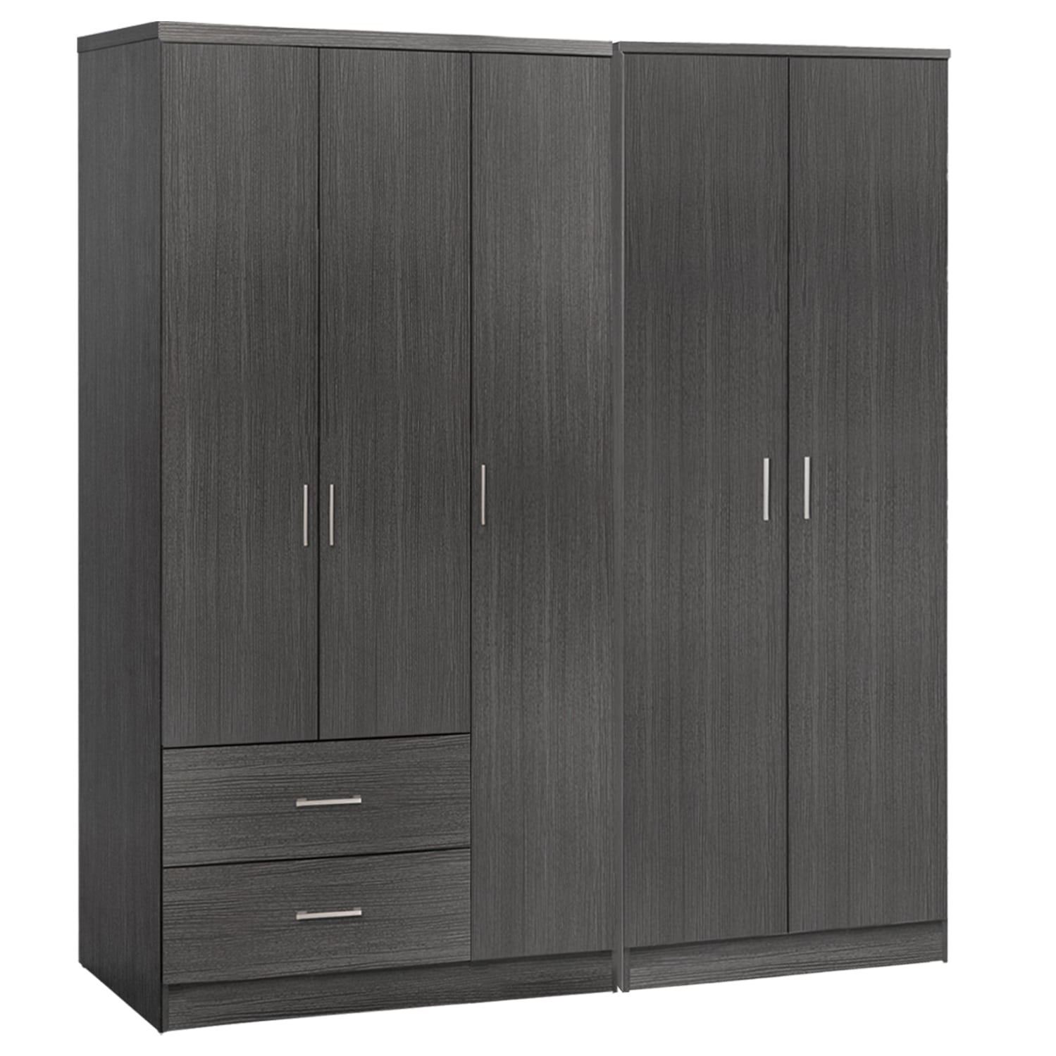 ntoylapa-5fylli-fb92123401-melamini-chro ΝΤΟΥΛΑΠΑ 5ΦΥΛΛΗ CAESAR HM21234.01 ΜΕΛΑΜΙΝΗ ΧΡΩΜΑ ZEBRANO 150x42.5x181Υεκ - Image 1