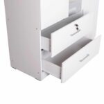 ΝΤΟΥΛΑΠΑ ΜΕ ΚΑΘΡΕΦΤΗ & ΣΥΡΤΑΡΙΑ JARRY HM2485.01 ΛΕΥΚΗ ΜΕΛΑΜΙΝΗ 119x48x183Υεκ - Image 7