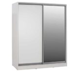 ΝΤΟΥΛΑΠΑ ADLER ΜΕΛΑΜΙΝΗΣ ΛΕΥΚΗ ΜΕ ΚΑΘΡΕΠΤΗ HM2437.03 180X60X210Υεκ. - Image 3