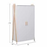 ΝΤΟΥΛΑΠΑ ΠΑΙΔΙΚH PASCHAL HM2494.03 ΛΕΥΚΗ ΜΕΛΑΜΙΝΗ-ΠΟΔΙΑ ΞΥΛΟ ΠΕΥΚΟΥ 96x44x170Υεκ. - Image 3