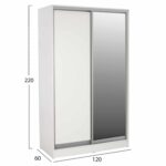 ΝΤΟΥΛΑΠΑ ΣΥΡΟΜΕΝΗ ADLER ΜΕΛΑΜΙΝΗΣ 120x60x220Yεκ. ΔΙΦΥΛΛΗ ΛΕΥΚΗ ΜΕ ΚΑΘΡΕΠΤΗ HM2460.03 - Image 2