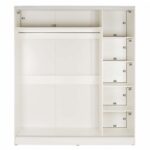 ΝΤΟΥΛΑΠΑ ΣΥΡΟΜΕΝΗ ADLER ΜΕΛΑΜΙΝΗΣ 120x60x220Yεκ. ΔΙΦΥΛΛΗ ΛΕΥΚΗ ΜΕ ΚΑΘΡΕΠΤΗ HM2460.03 - Image 4