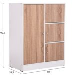 ΝΤΟΥΛΑΠΙ ΜΕ 4 ΑΠΟΘ.ΧΩΡΟΥΣ MATIN HM2479.01 SONAMA OAK-ΛΕΥΚΗ ΜΕΛΑΜΙΝΗ 80x39,5x99,5Υεκ - Image 2