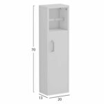ΝΤΟΥΛΑΠΙ ΜΠΑΝΙΟΥ DAMIEN HM9025.12 ΜΕΛΑΜΙΝΗ ΛΕΥΚΗ 20x13x70Yεκ. - Image 2