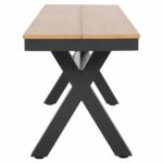 ΠΑΓΚΑΚΙ ΑΛΟΥΜΙΝΙΟΥ TAWNEE HM6040.01 ΑΝΘΡΑΚΙ-POLYWOOD ΚΑΘΙΣΜΑ ΦΥΣΙΚΟ 220x36x44,5Υεκ. - Image 4