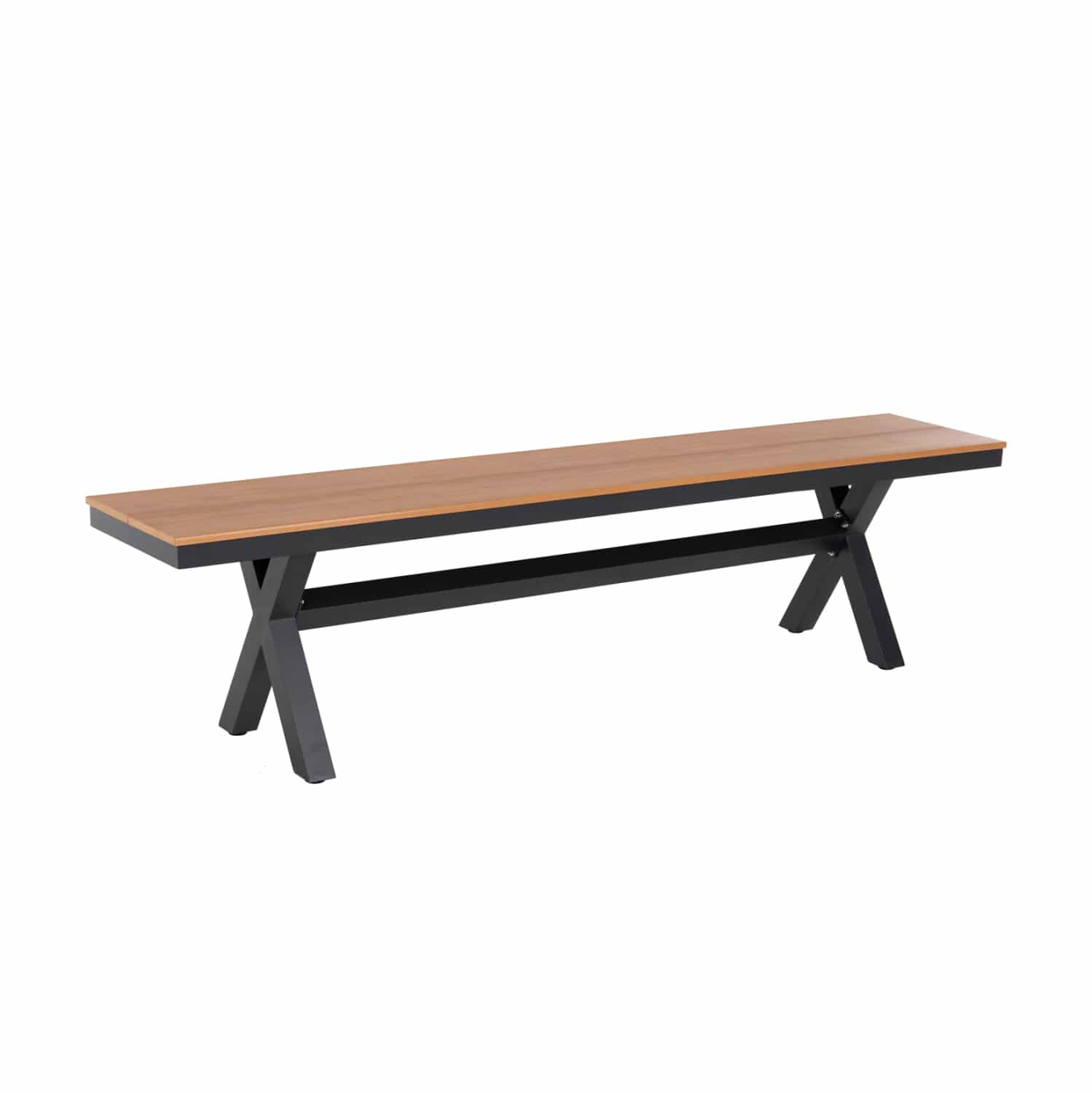 pagkaki-aloyminioy-fb9604001-anthraki-po ΠΑΓΚΑΚΙ ΑΛΟΥΜΙΝΙΟΥ TAWNEE HM6040.01 ΑΝΘΡΑΚΙ-POLYWOOD ΚΑΘΙΣΜΑ ΦΥΣΙΚΟ 220x36x44,5Υεκ. - Image 1