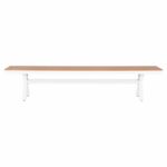 ΠΑΓΚΑΚΙ ΑΛΟΥΜΙΝΙΟΥ TAWNEE HM6040.02 ΛΕΥΚΟ-POLYWOOD ΚΑΘΙΣΜΑ ΦΥΣΙΚΟ 220x36x44,5Υεκ. - Image 3