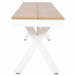 ΠΑΓΚΑΚΙ ΑΛΟΥΜΙΝΙΟΥ TAWNEE HM6040.02 ΛΕΥΚΟ-POLYWOOD ΚΑΘΙΣΜΑ ΦΥΣΙΚΟ 220x36x44,5Υεκ. - Image 4