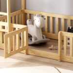 ΠΑΙΔΙΚΗ ΚΟΥΚΕΤΑ τ.MONTESSORI ΜΕ ΠΑΡΚΑΚΙ PLAYKID HM703.01 ΞΥΛΟ ΠΕΥΚΟΥ ΦΥΣΙΚΟ ΓΙΑ 190x90εκ - Image 7