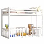 ΠΑΙΔΙΚΗ ΚΟΥΚΕΤΑ τ.MONTESSORI ΜΕ ΠΑΡΚΑΚΙ PLAYKID HM703.03 ΞΥΛΟ ΠΕΥΚΟΥ ΛΕΥΚΟ ΓΙΑ 190x90εκ