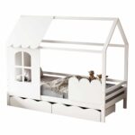 ΠΑΙΔΙΚΟ ΚΡΕΒΑΤΙ τ.MONTESSORI ΜΕ ΣΥΡΤΑΡΙΑ DOMER HM710.03 ΞΥΛΟ ΠΕΥΚΟΥ ΛΕΥΚΟ-ΣΤΡΩΜΑ 90x190εκ