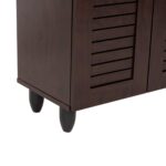 ΠΑΠΟΥΤΣΟΘΗΚΗ-ΝΤΟΥΛΑΠΑ PROLLY HM9608.01 ΜΕΛΑΜΙΝΗ WENGE-2ΠΟΡΤΕΣ-4ΡΑΦΙΑ 60x34x88Υεκ. - Image 7