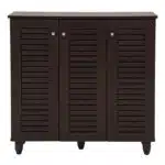 ΠΑΠΟΥΤΣΟΘΗΚΗ-ΝΤΟΥΛΑΠΑ PROLLY HM9609.01 ΜΕΛΑΜΙΝΗ WENGE-3ΠΟΡΤΕΣ-4ΡΑΦΙΑ 87x32x88Υεκ. - Image 3