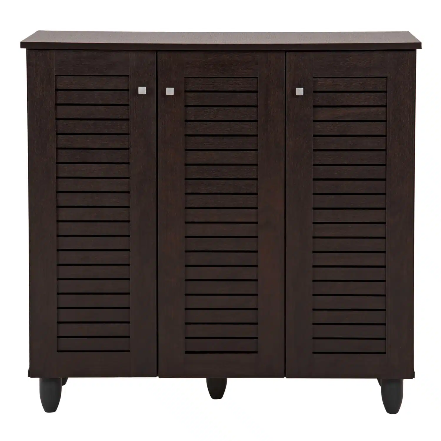 ΠΑΠΟΥΤΣΟΘΗΚΗ-ΝΤΟΥΛΑΠΑ PROLLY HM9609.01 ΜΕΛΑΜΙΝΗ WENGE-3ΠΟΡΤΕΣ-4ΡΑΦΙΑ 87x32x88Υεκ. - Image 3