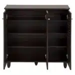ΠΑΠΟΥΤΣΟΘΗΚΗ-ΝΤΟΥΛΑΠΑ PROLLY HM9609.01 ΜΕΛΑΜΙΝΗ WENGE-3ΠΟΡΤΕΣ-4ΡΑΦΙΑ 87x32x88Υεκ. - Image 4