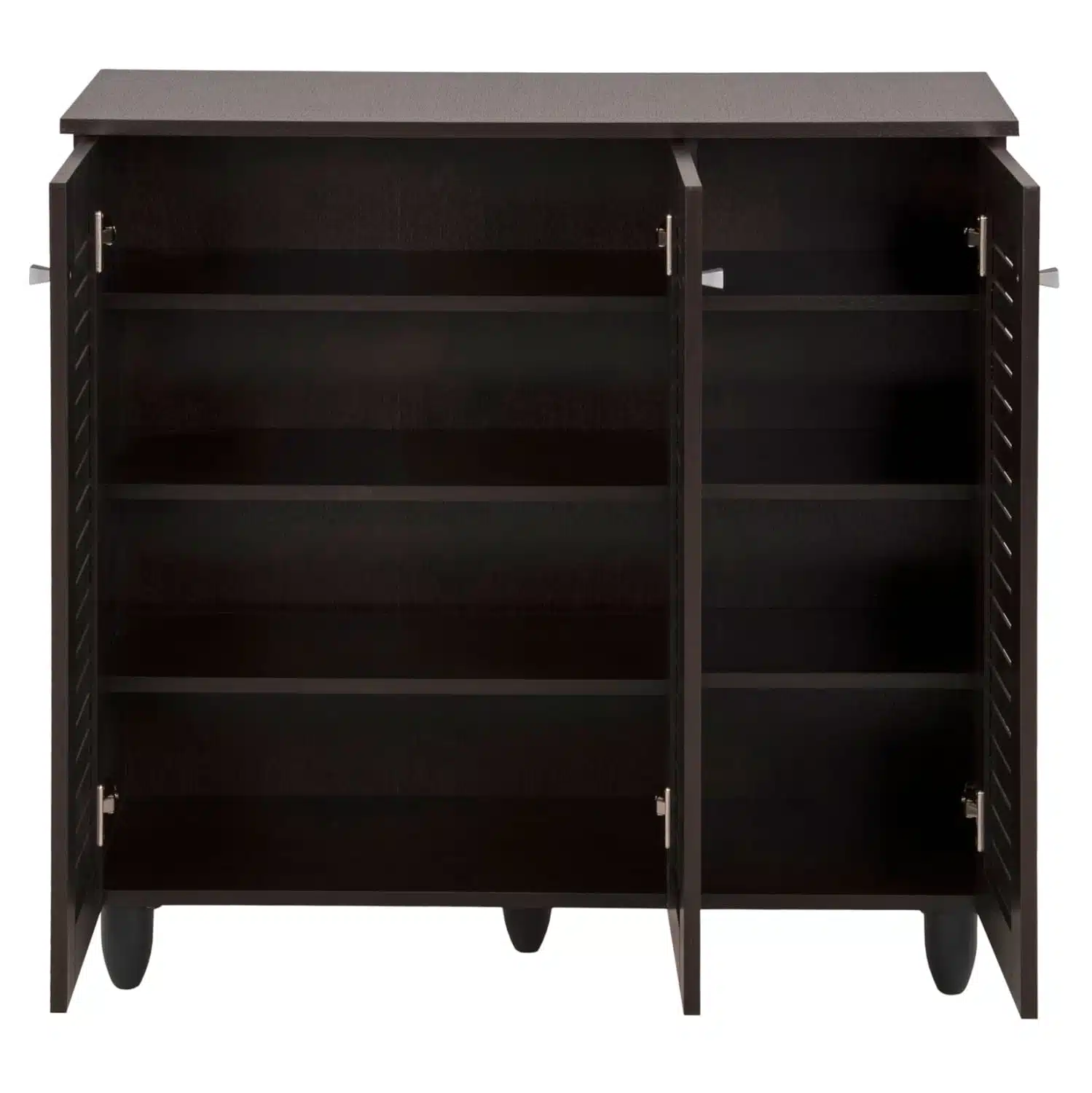 ΠΑΠΟΥΤΣΟΘΗΚΗ-ΝΤΟΥΛΑΠΑ PROLLY HM9609.01 ΜΕΛΑΜΙΝΗ WENGE-3ΠΟΡΤΕΣ-4ΡΑΦΙΑ 87x32x88Υεκ. - Image 4