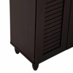 ΠΑΠΟΥΤΣΟΘΗΚΗ-ΝΤΟΥΛΑΠΑ PROLLY HM9609.01 ΜΕΛΑΜΙΝΗ WENGE-3ΠΟΡΤΕΣ-4ΡΑΦΙΑ 87x32x88Υεκ. - Image 8