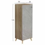 ΠΑΠΟΥΤΣΟΘΗΚΗ-ΝΤΟΥΛΑΠΙ ALVARO HM8954.11 ΜΕΛΑΜΙΝΗ SONAMA-STONE TEXTURE 50Χ38Χ135Yεκ. - Image 2