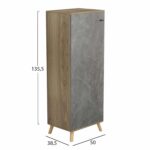 ΠΑΠΟΥΤΣΟΘΗΚΗ-ΝΤΟΥΛΑΠΙ ALVARO HM8954.14 ΜΕΛΑΜΙΝΗ SONAMA-STONE TEXTURE 50Χ38Χ135Yεκ. - Image 2
