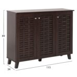 ΠΑΠΟΥΤΣΟΘΗΚΗ-ΝΤΟΥΛΑΠΙ PRODY HM9610.01 ΜΕΛΑΜΙΝΗ WENGE 3 ΠΟΡΤΕΣ 115x34x89Υεκ. - Image 2