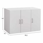 ΠΑΤΑΡΙ 3ΦΥΛΛΗΣ ΝΤΟΥΛΑΠΑΣ ΜΕΛΑΜΙΝΗΣ ALIVIA HM351.05 ΣΕ ΧΡΩΜΑ ΛΕΥΚΟ 90,2x42x60Yεκ. - Image 2