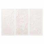 ΠΙΝΑΚΑΣ 3-ΠΤΥΧΟΣ WORLD MAP SANTORINI HM4504 MDF ΣΕ ΥΠΟΛΕΥΚΟ ΧΡΩΜΑ 180x4(πάχος)x120Υεκ.