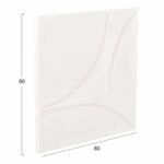 ΠΙΝΑΚΑΣ ΤΕΤΡΑΓΩΝΟΣ ΣΕΙΡΑ SANTORINI HM4508 MDF ΣΕ ΥΠΟΛΕΥΚΟ ΧΡΩΜΑ 80x4(πάχος)x80Υεκ. - Image 3