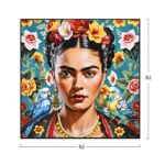 ΠΙΝΑΚΑΣ TOIXOY PARROTS HM4567 ΜΕ ΚΟΡΝΙΖΑ ΜΑΥΡΗ-ΚΑΜΒΑΣ ΕΚΤΥΠΩΣΗ 82x4,5x82Υεκ. - Image 2