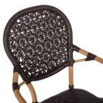 ΠΟΛΥΘΡΟΝΑ ΑΛΟΥΜΙΝΙΟΥ BAMBOO LOOK ΚΑΦΕ ΚΑΙ ΚΑΦΕ PE RATTAN HM5926.01 56x62x95Yεκ. - Image 8