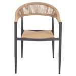 ΠΟΛΥΘΡΟΝΑ ΑΛΟΥΜΙΝΙΟΥ GRET HM5854.02 ΑΝΘΡΑΚΙ PΕ RATTAN ΜΠΕΖ 56x55,5x78Υ εκ. - Image 3