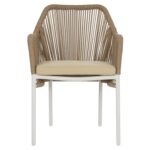 ΠΟΛΥΘΡΟΝΑ ΑΛΟΥΜΙΝΙΟΥ LOKKI HM5855.01 ΛΕΥΚΟ ΜΕ ΣΧΟΙΝΙ WICKER PE ΜΠΕΖ 56x66x82Υ εκ. - Image 3