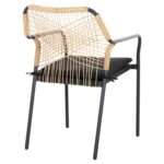 ΠΟΛΥΘΡΟΝΑ ΑΛΟΥΜΙΝΙΟΥ TROTTER HM5865.11 ΣΚΟΥΡΟΣ ΓΚΡΙ ΣΚΕΛΕΤΟΣ ΜΕ WICKER ΜΠΕΖ & ΜΑΥΡΟ ΜΑΞΙΛΑΡΙ - Image 5