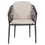ΠΟΛΥΘΡΟΝΑ ΑΛΟΥΜΙΝΙΟΥ BOLLY HM6080 ΚΑΦΕ-ΣΥΝΘ.RATTAN ΚΑΦΕ-ΜΠΕΖ ΜΑΞΙΛΑΡΙΑ 58,5x67x86Υεκ - Image 3