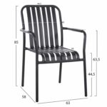 ΠΟΛΥΘΡΟΝΑ ΑΛΟΥΜΙΝΙΟΥ RACHEL HM6088.10 ΑΝΘΡΑΚΙ 63x58x85Υεκ. - Image 2