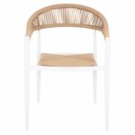 ΠΟΛΥΘΡΟΝΑ ΑΛΟΥΜΙΝΙΟΥ GRET HM5854.01 ΛΕΥΚΗ PE RATTAN ΜΠΕΖ 56x55,5x78Υεκ. - Image 3